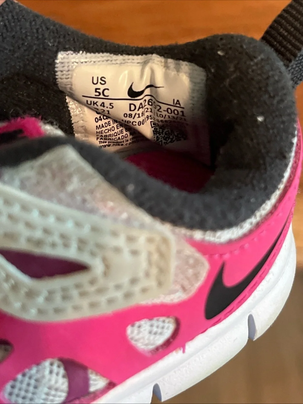 Girls Toddler Nike Tennis Shoes Sneakers Size 5C Pink Purple